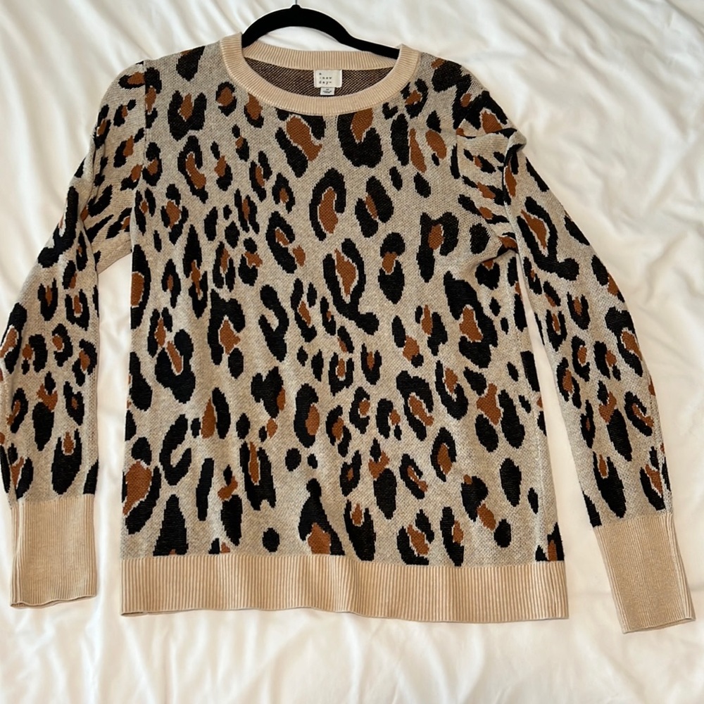 A new day leopard sweater. Size medium